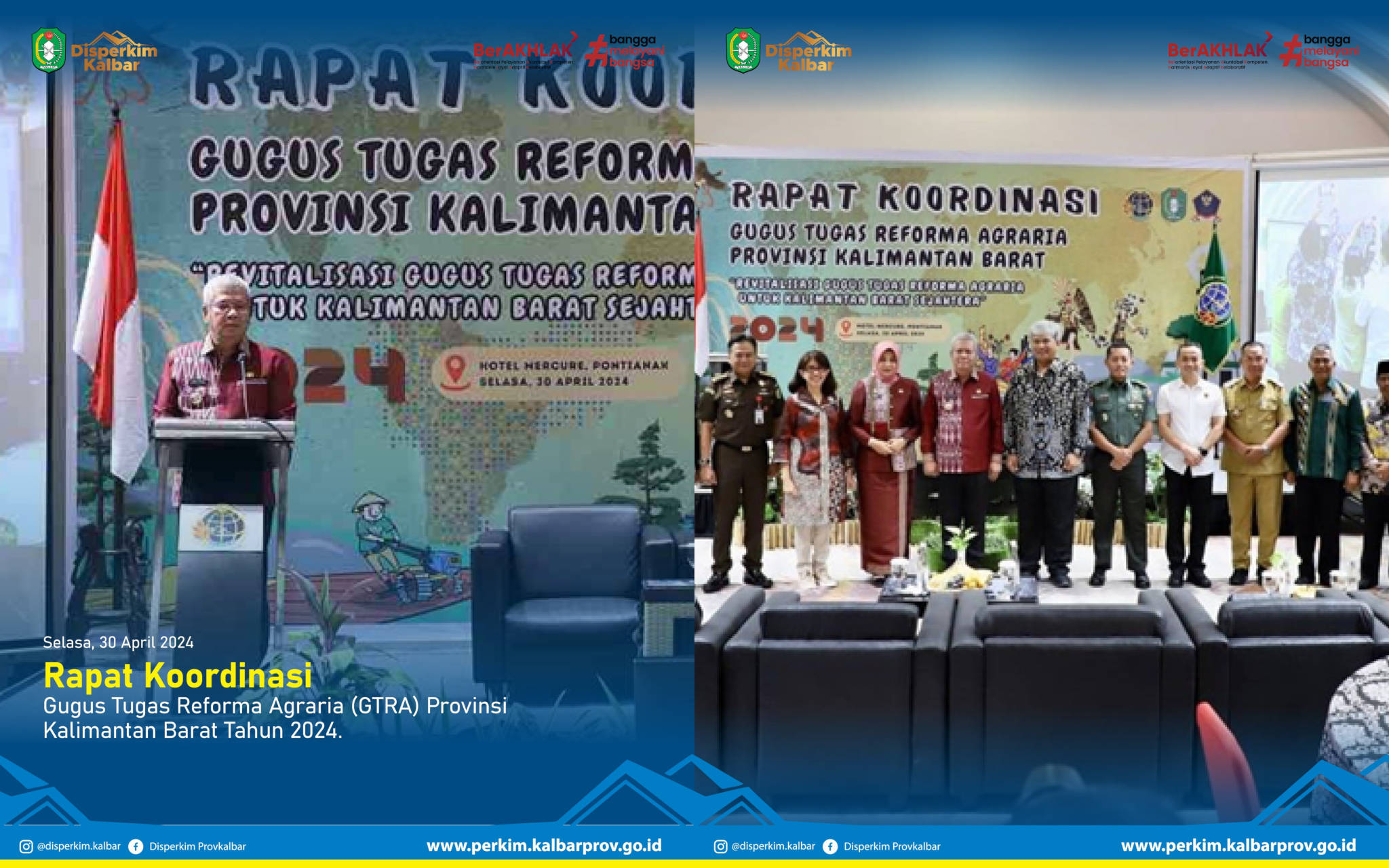 Rapat Koordinasi (Rakor) Gugus Tugas Reforma Agraria (GTRA) Provinsi Kalimantan Barat Tahun 2024
